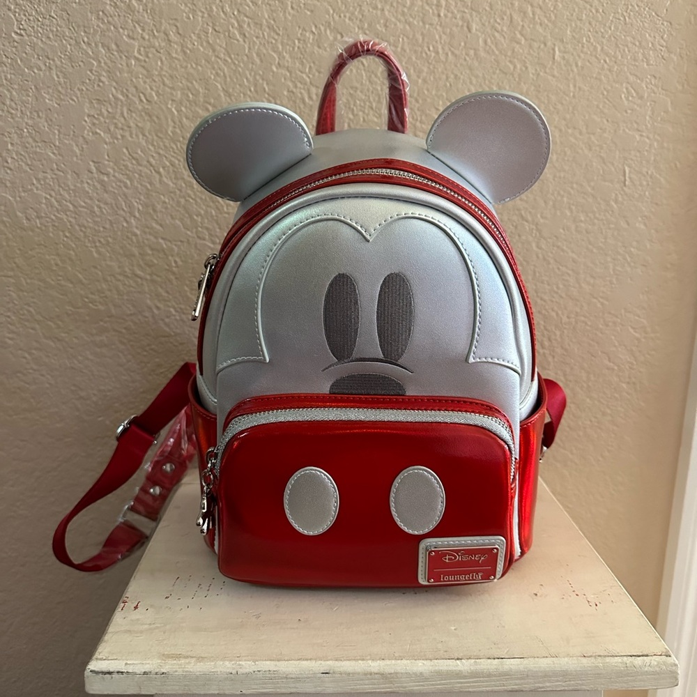 Limited Edition Exclusive -Disney100 Platinum Mickey Mouse Cosplay Mini Backpack